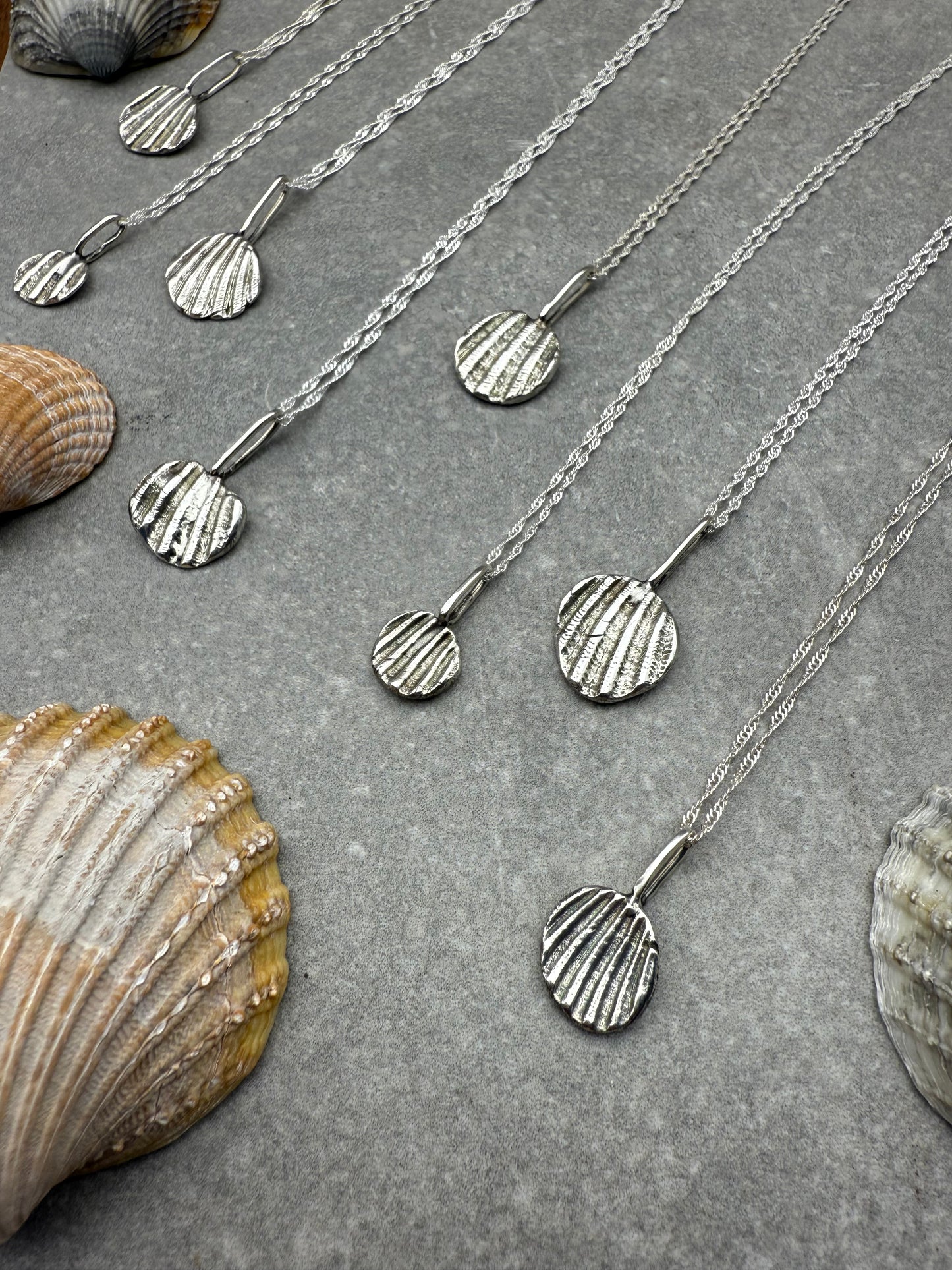 Sea Shell Impression Pendants