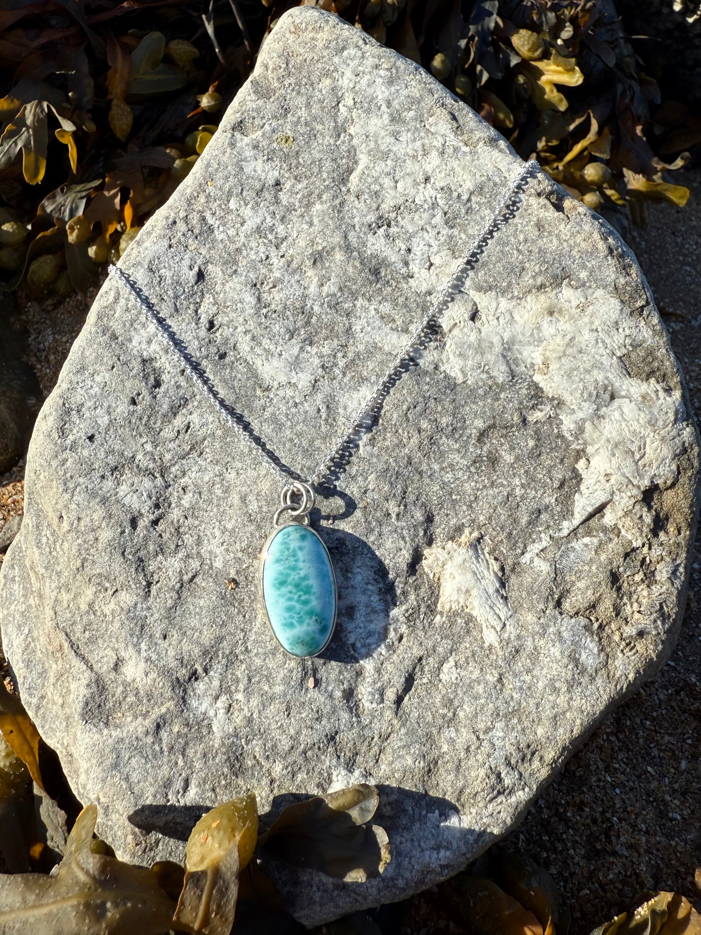 Waves Larimar Pendant