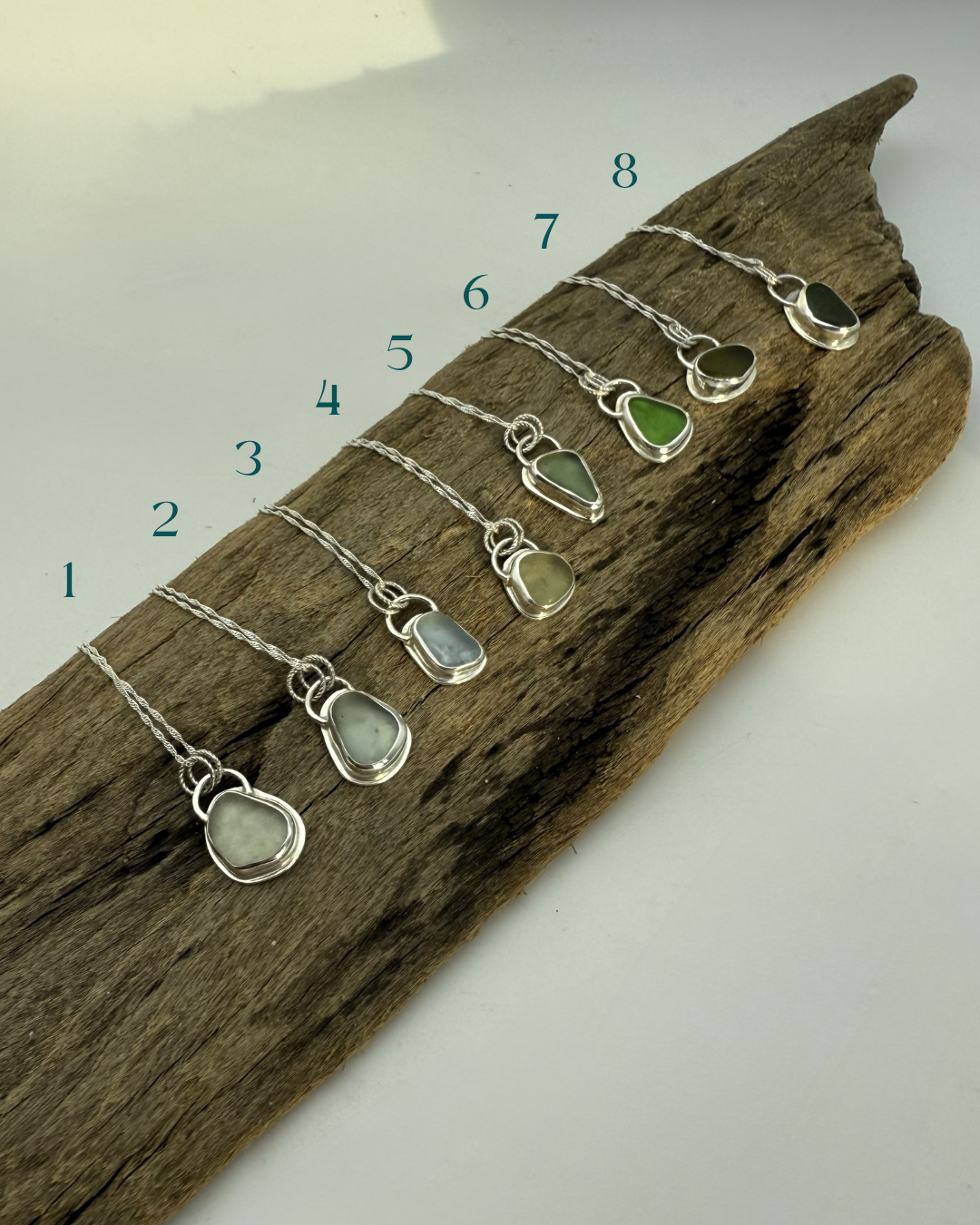 Seaham Sea Glass Pendants (Multiple Available!)