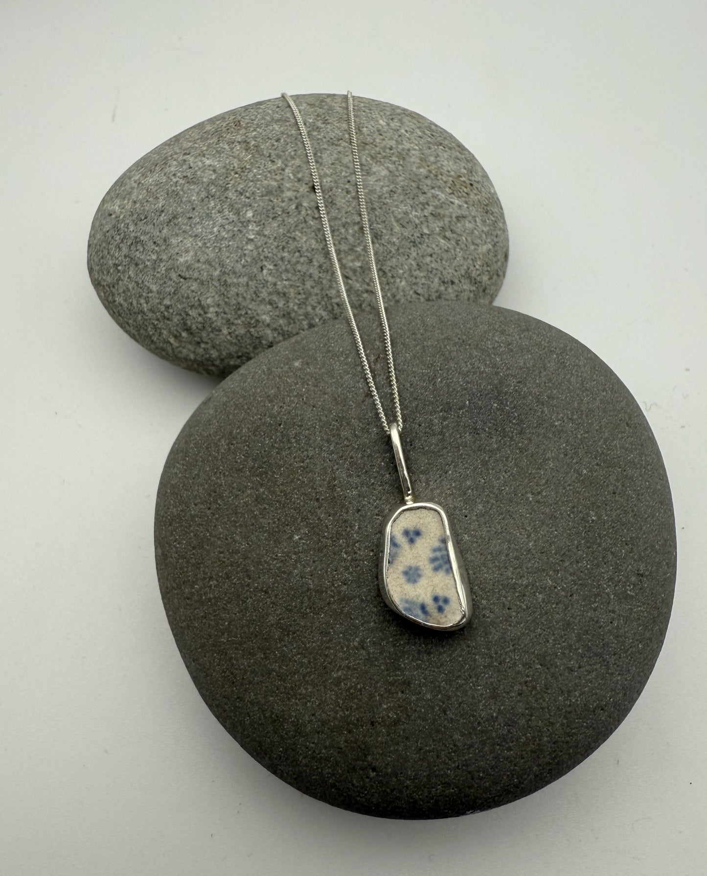 Sea Pottery Necklace- Blue