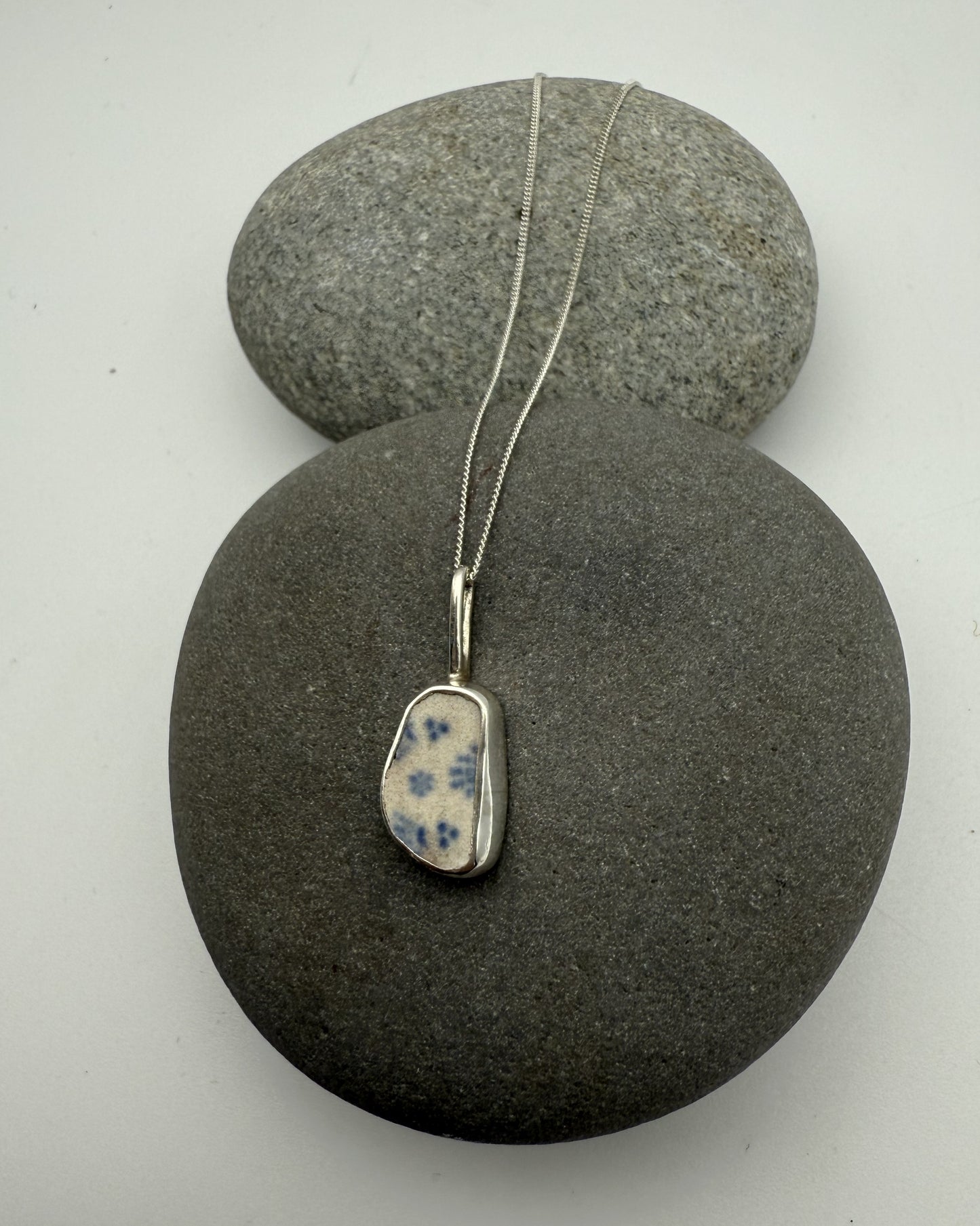 Sea Pottery Necklace- Blue