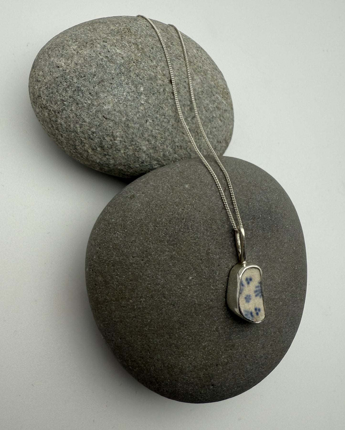 Sea Pottery Necklace- Blue