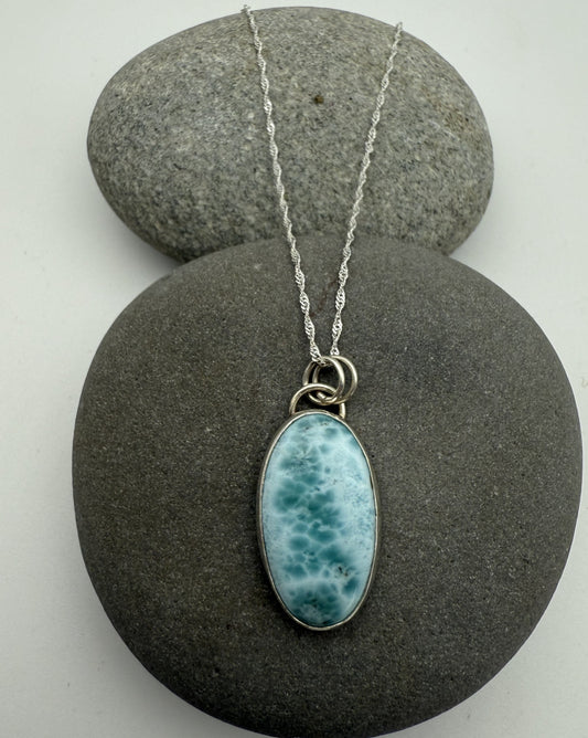 Waves Larimar Pendant