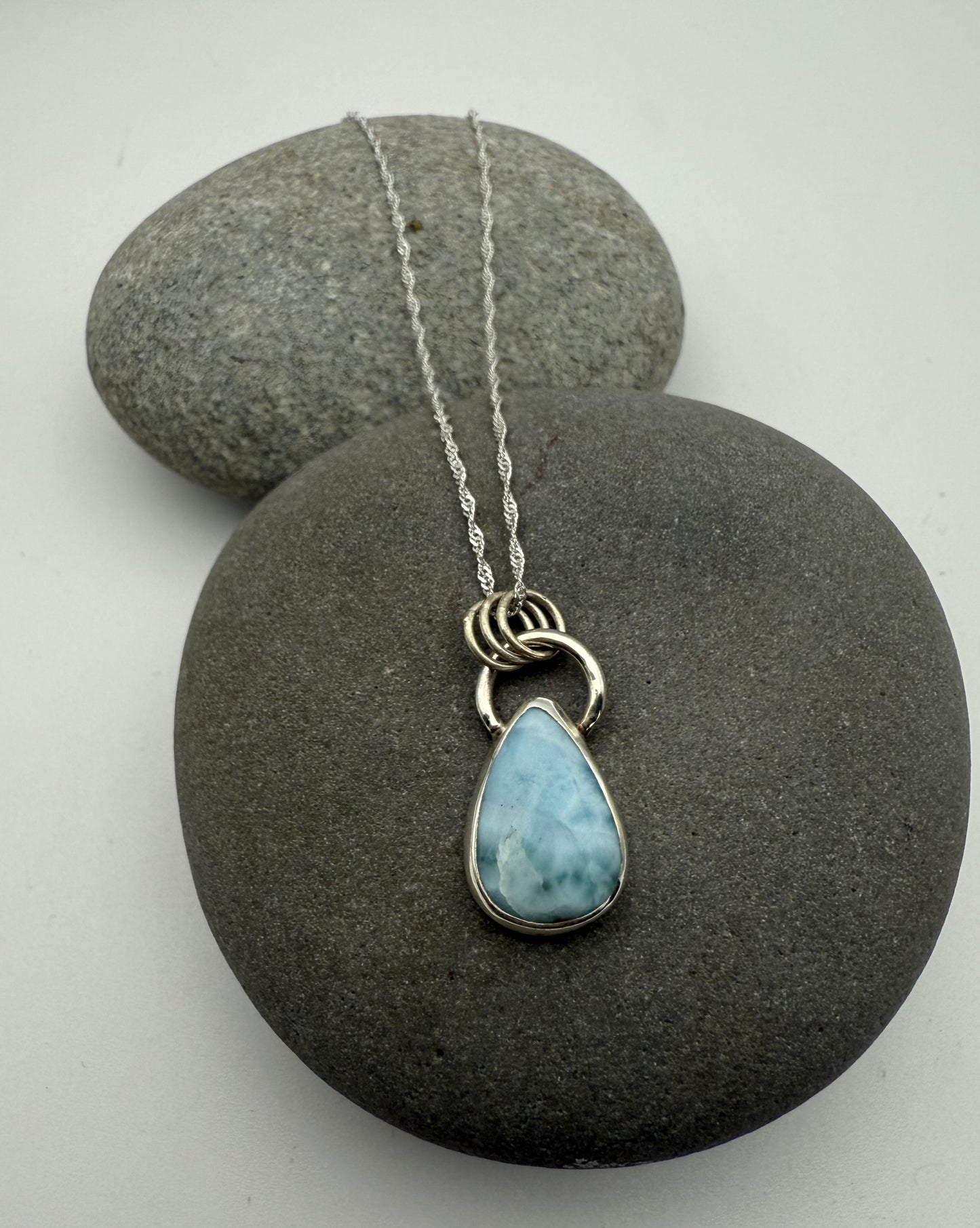 Larimar Droplet Necklace (Multiple Available!)