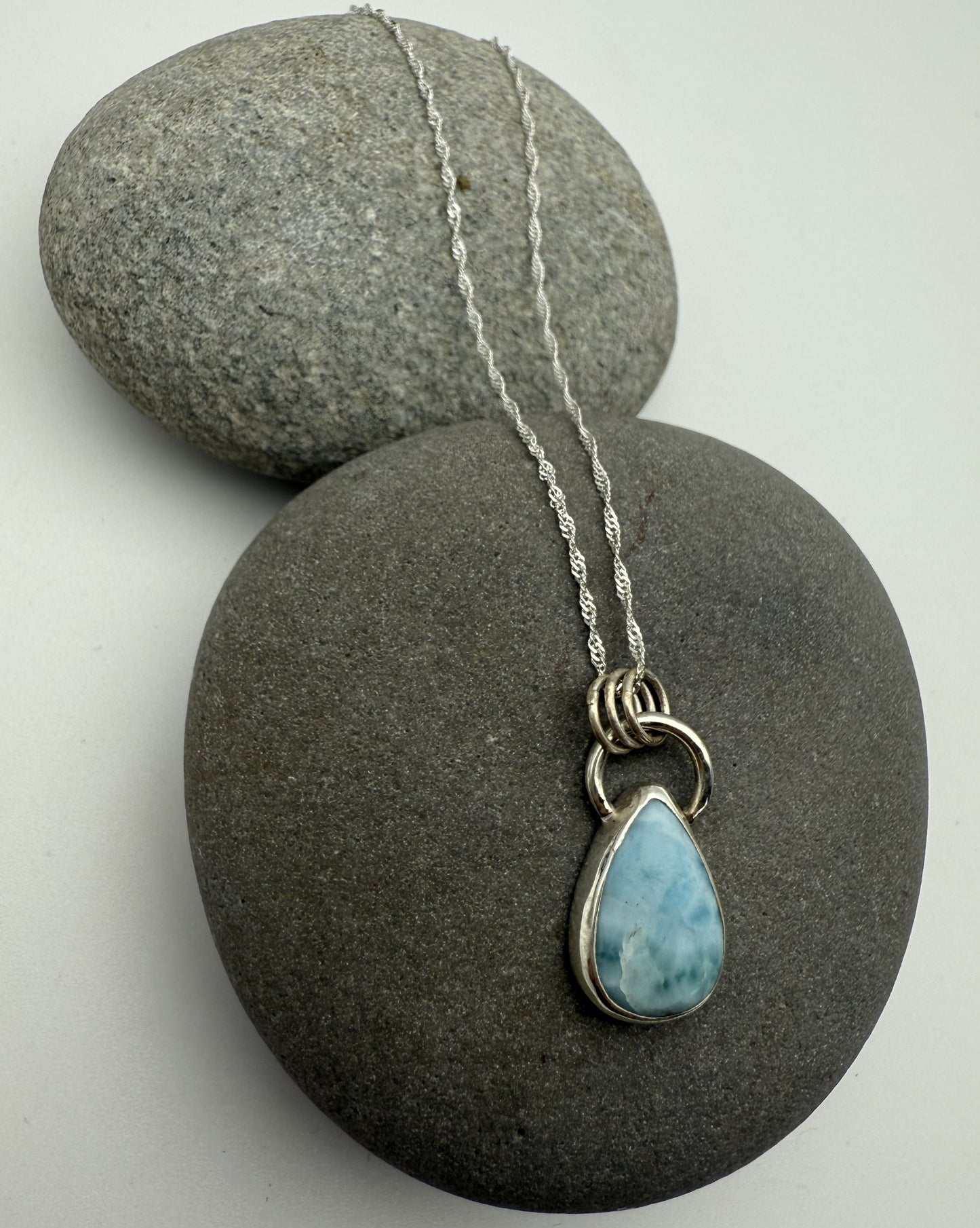 Larimar Droplet Necklace (Multiple Available!)