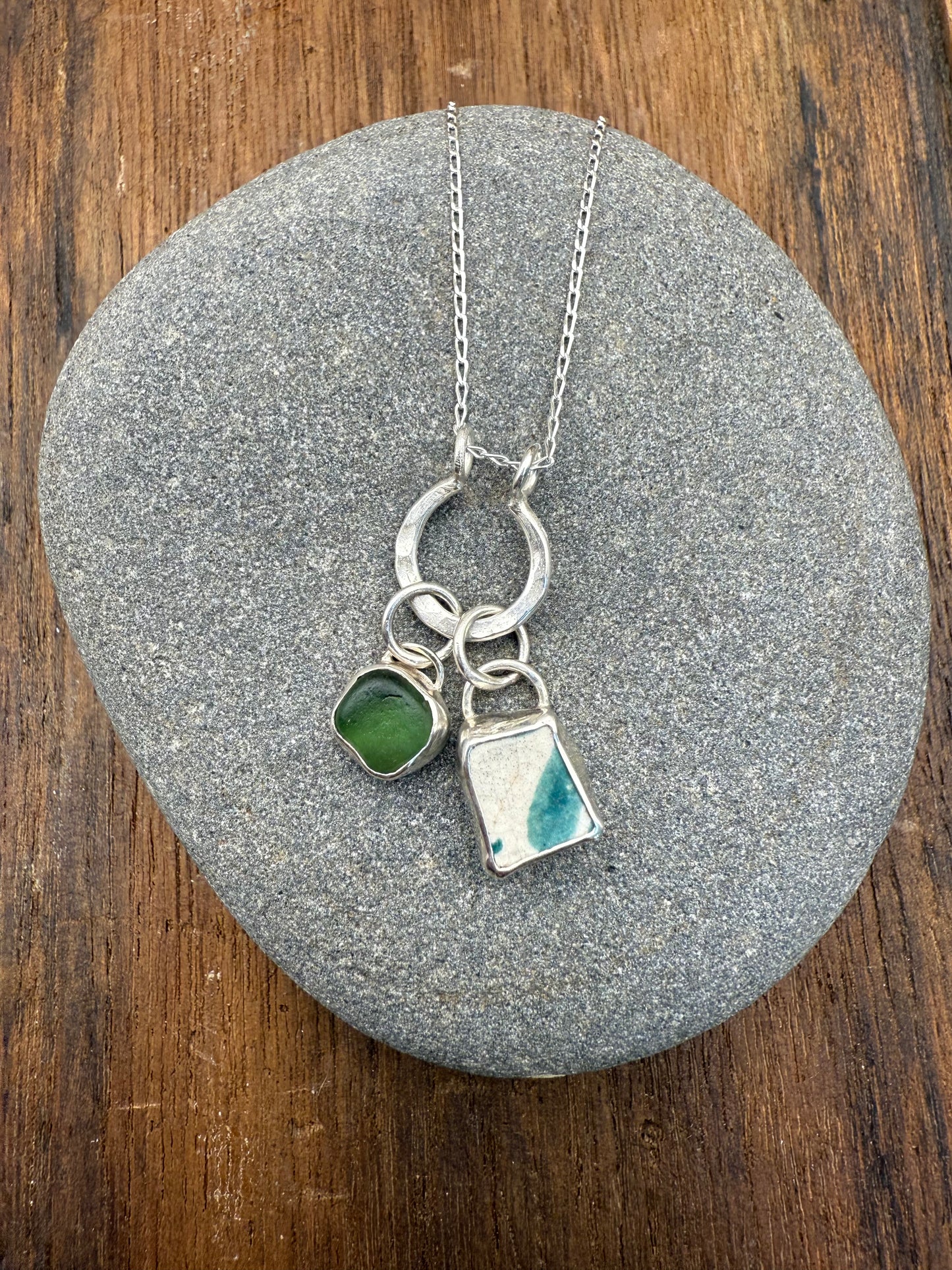 Ocean Treasures Charm Necklace- Green