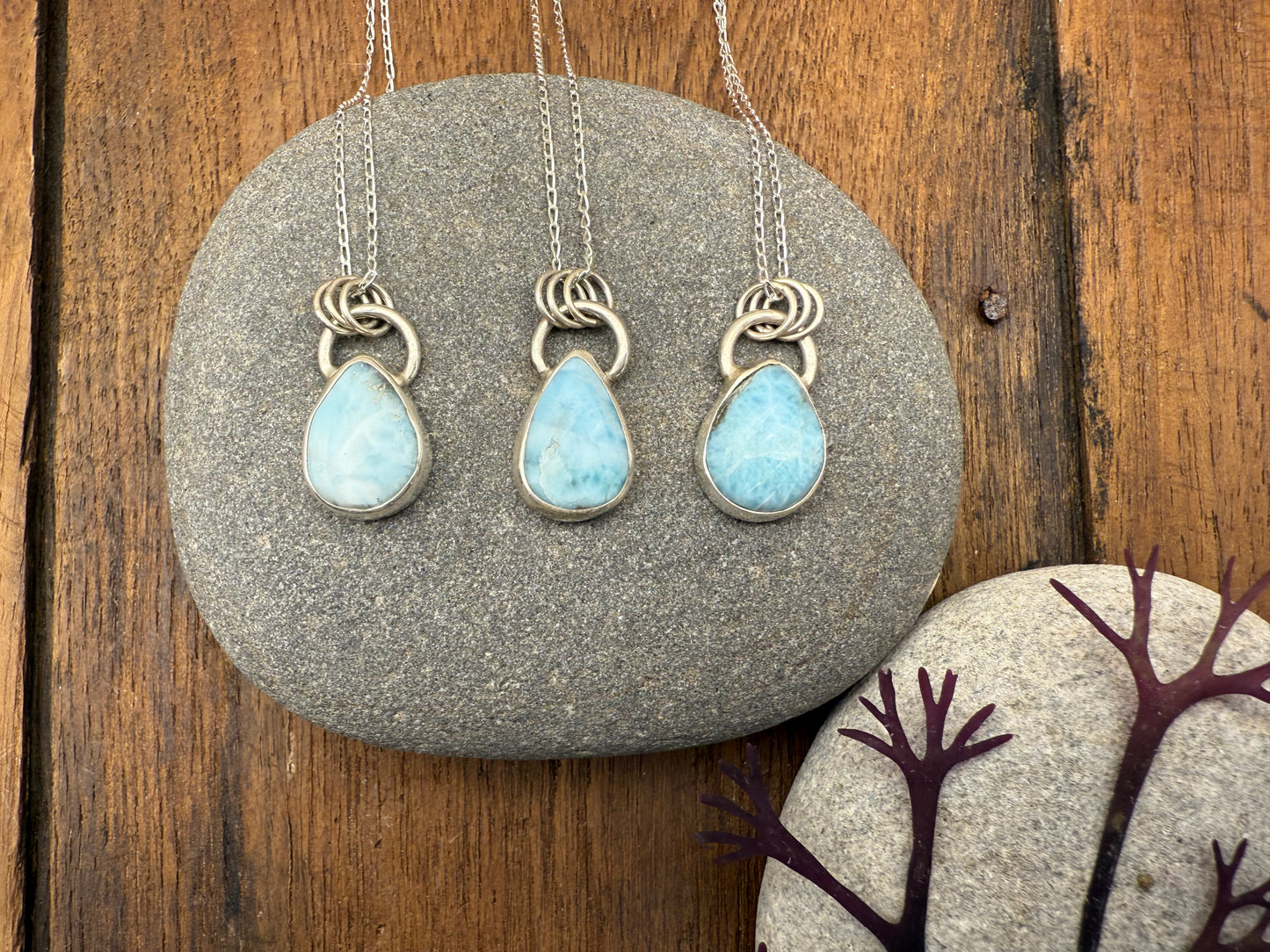 Larimar Droplet Necklace (Multiple Available!)