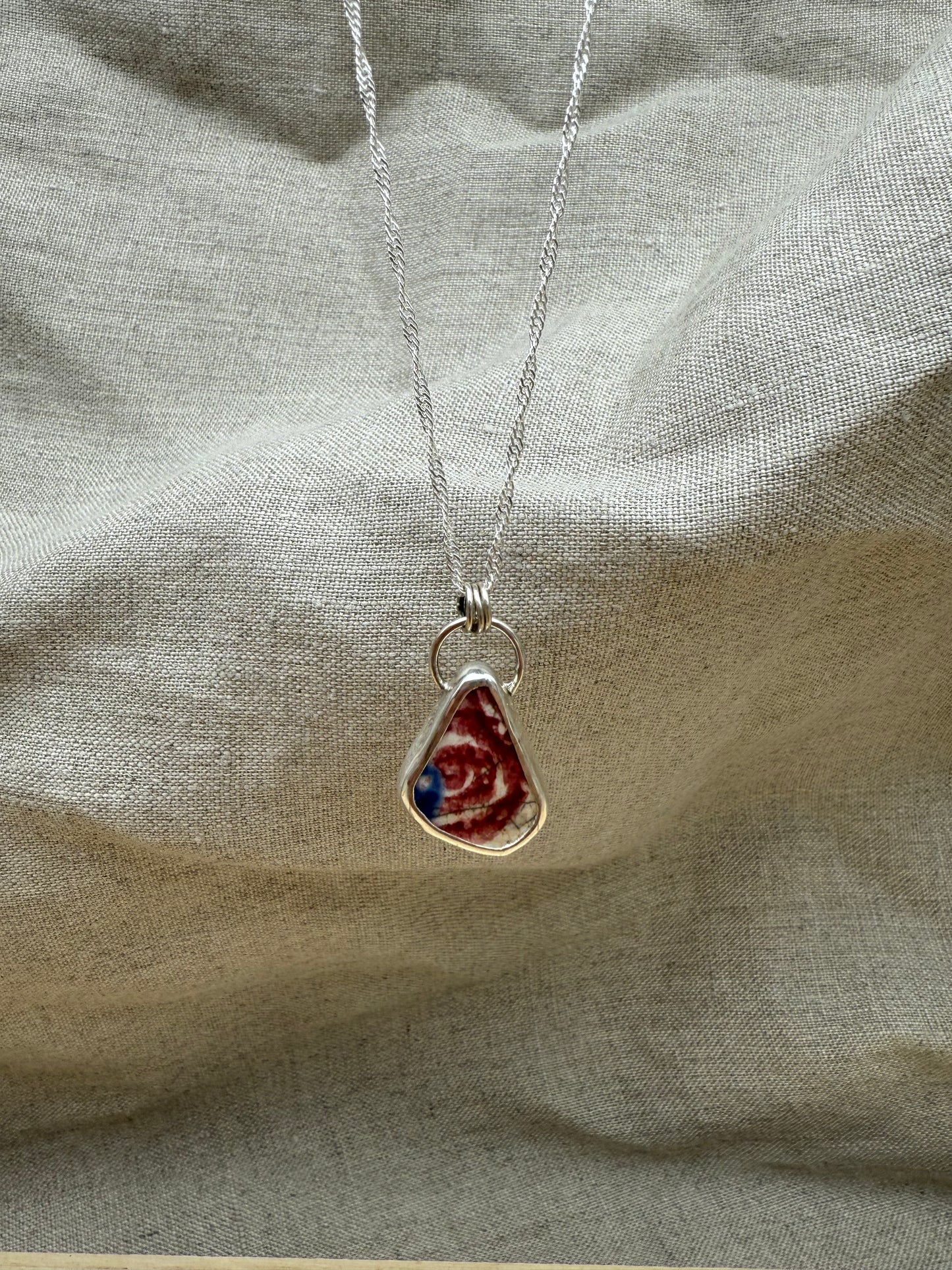 Sea Pottery Necklace - Pink