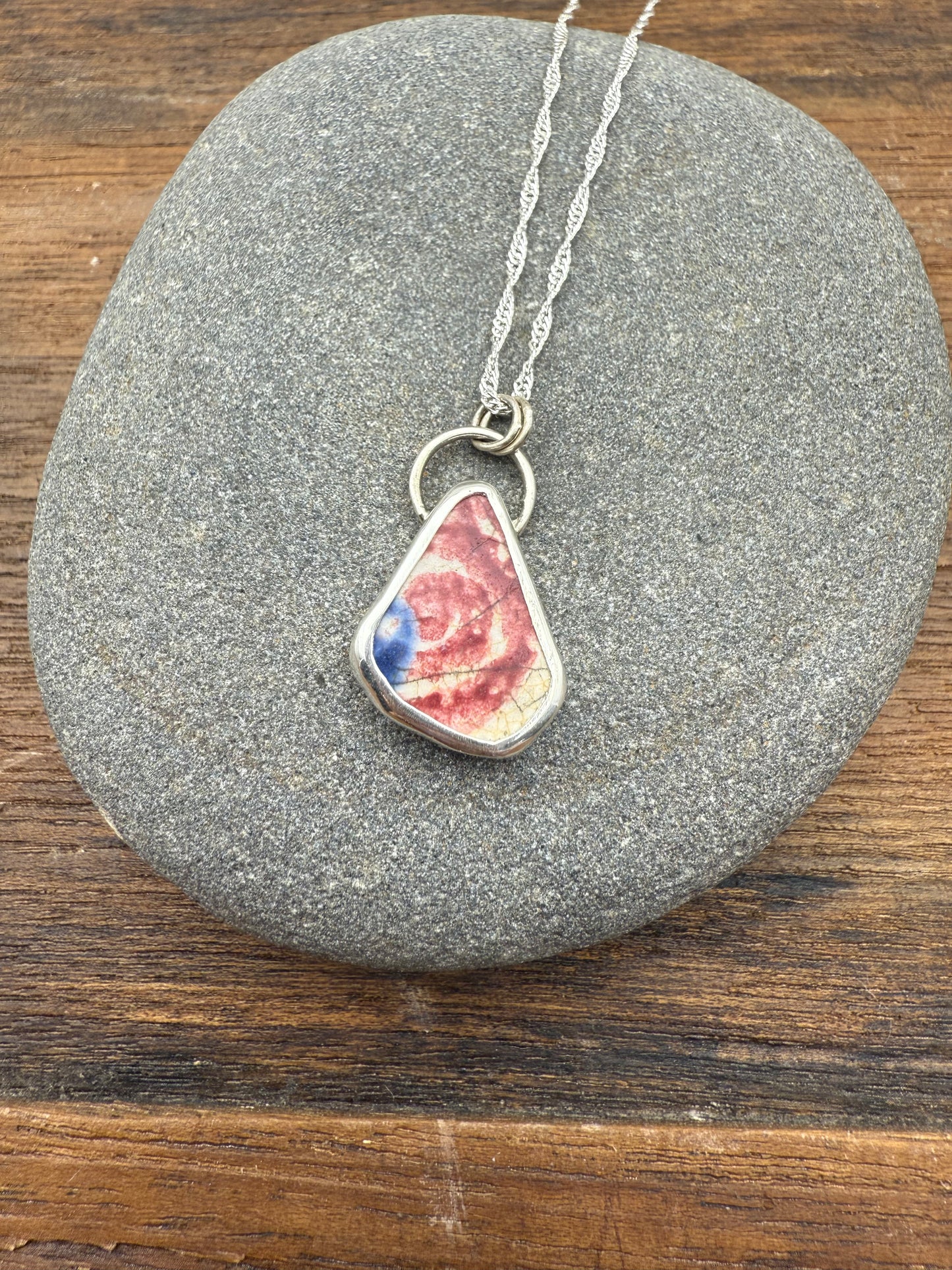 Sea Pottery Necklace - Pink