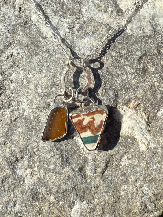 Ocean Treasures Charm Necklace- Amber