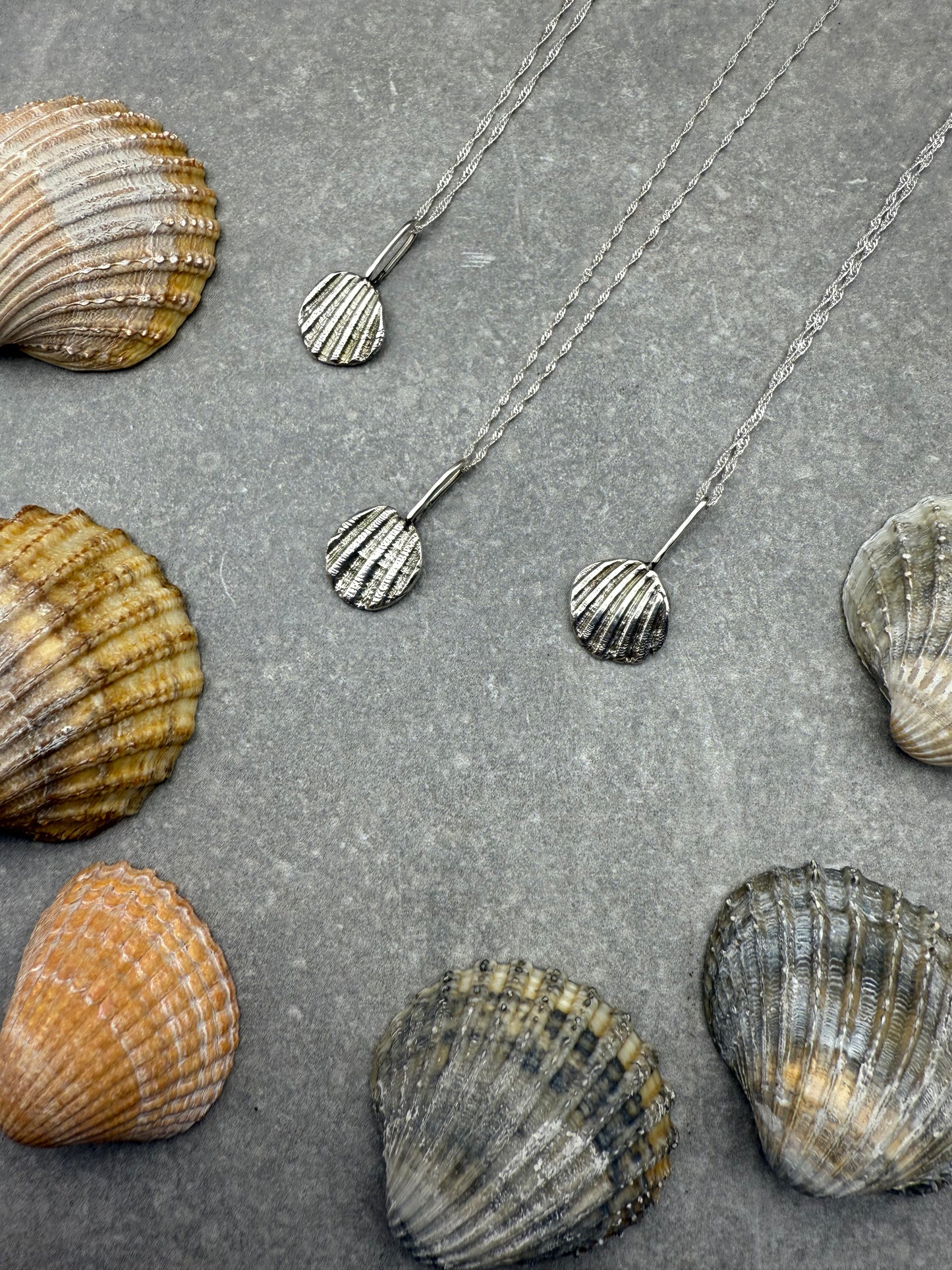 Sea Shell Impression Pendants
