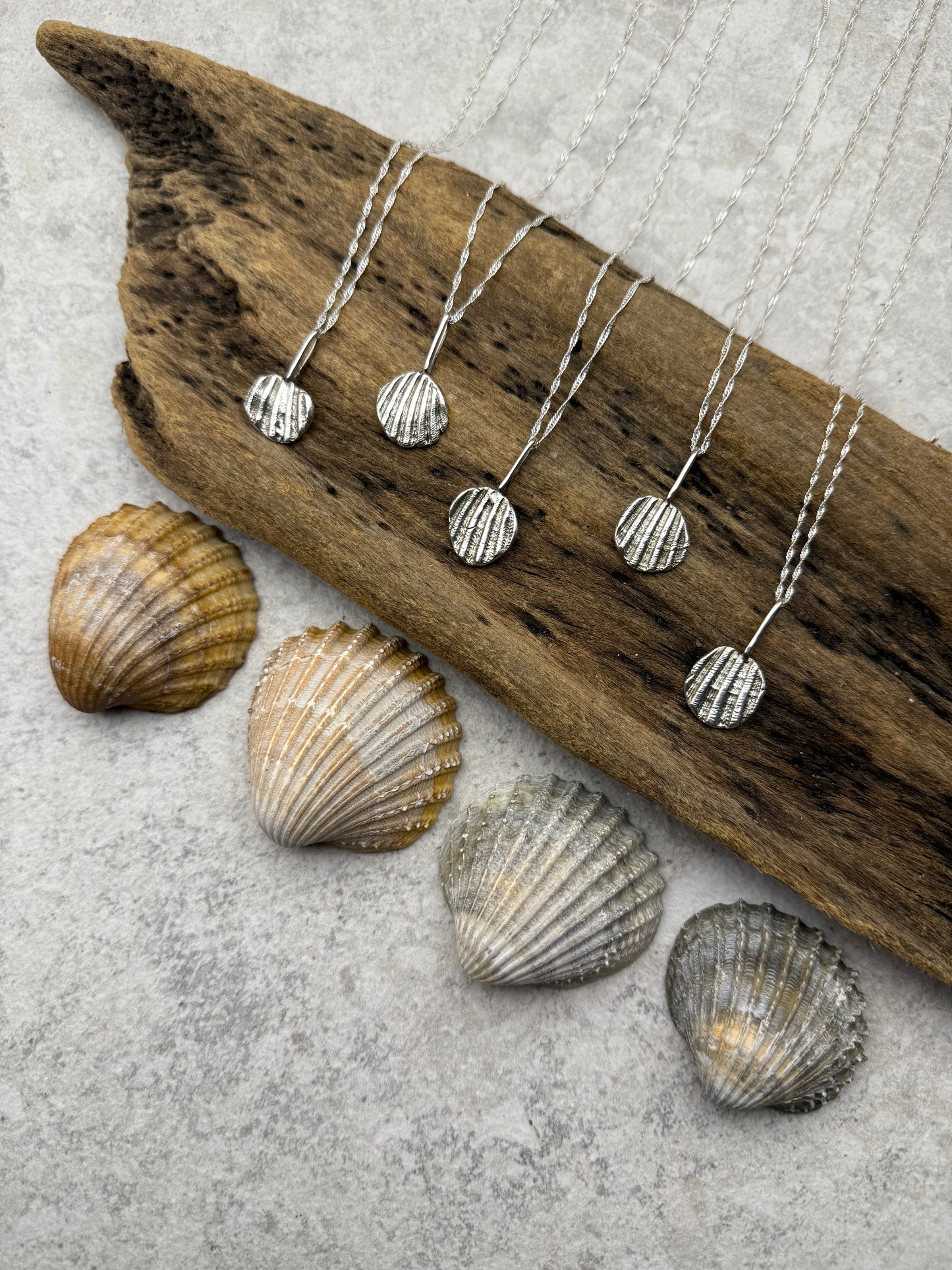 Sea Shell Impression Pendants