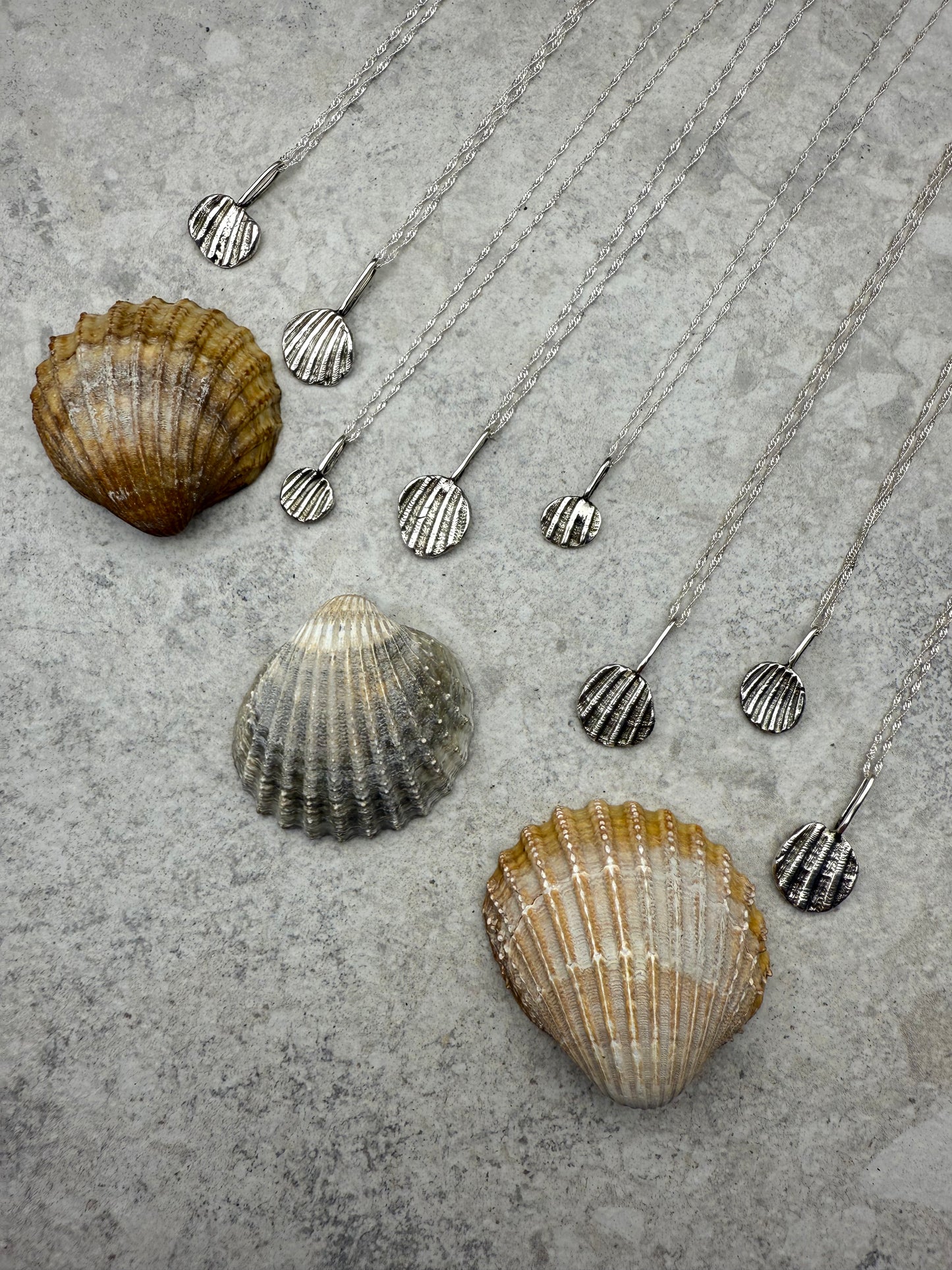 Sea Shell Impression Pendants