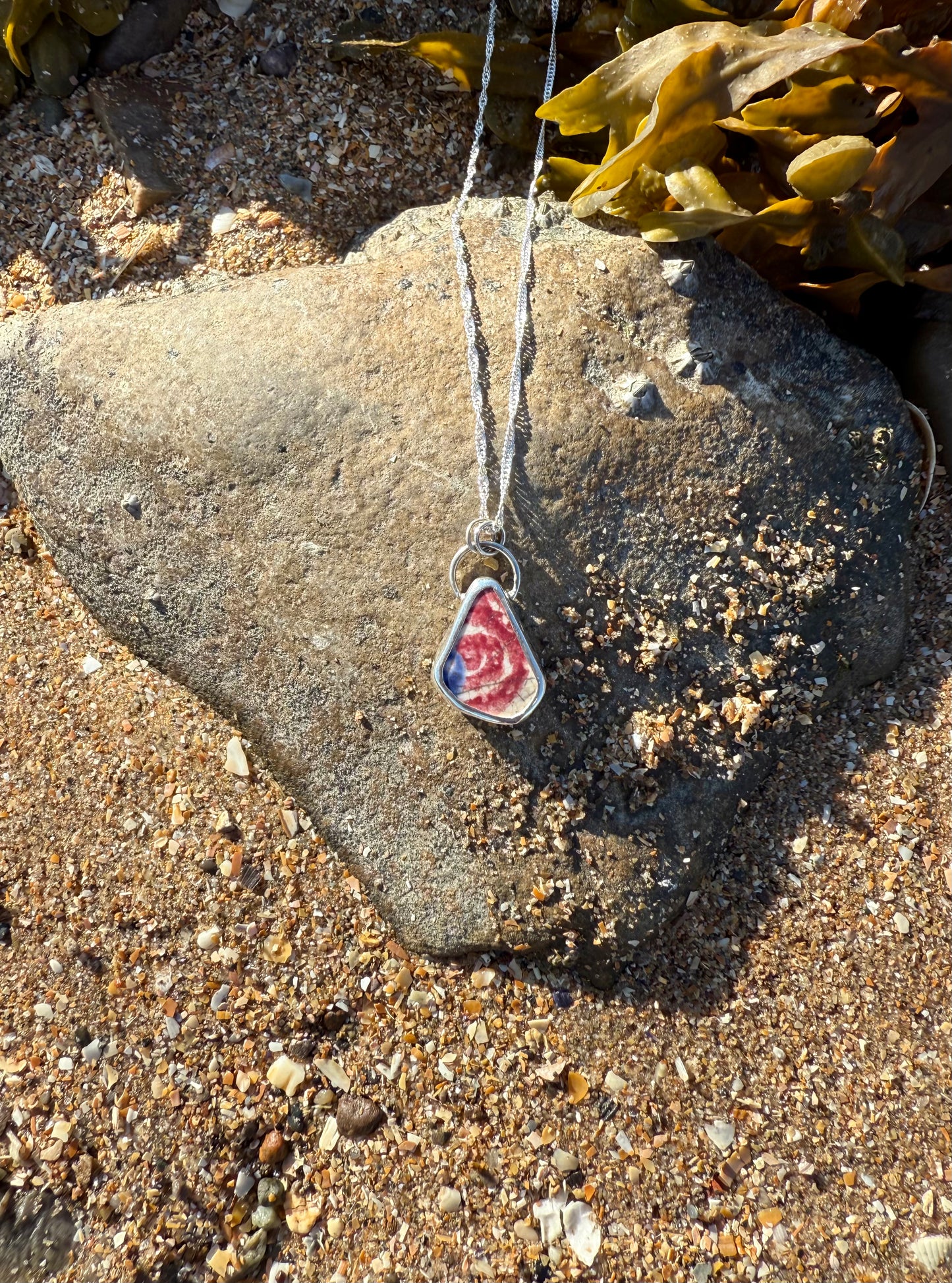 Sea Pottery Necklace - Pink
