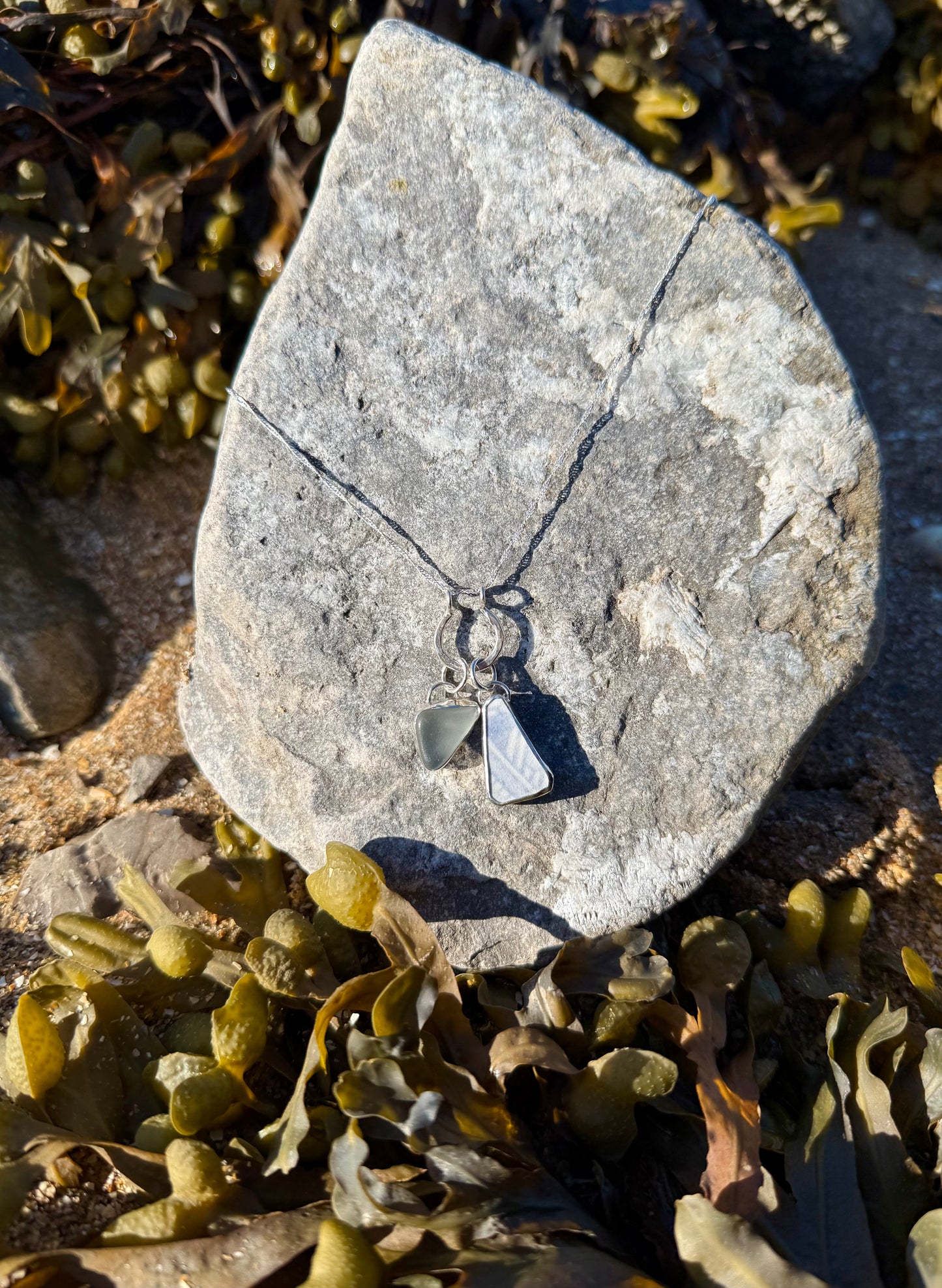 Ocean Treasures Charm Necklace- Pale Blue