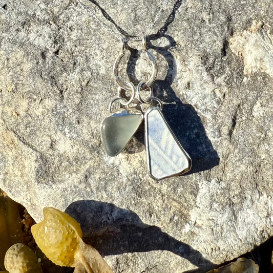 Ocean Treasures Charm Necklace- Pale Blue