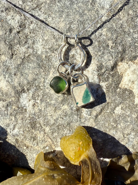 Ocean Treasures Charm Necklace- Green