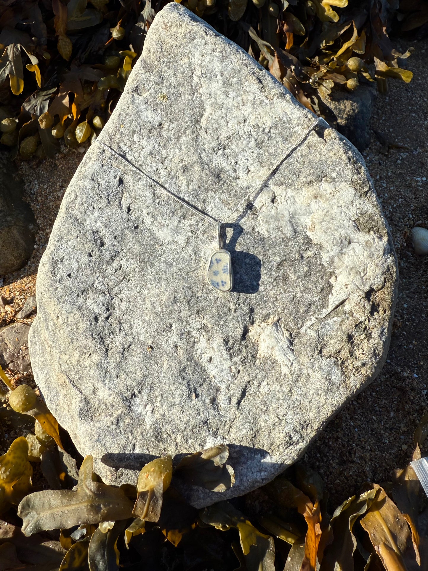 Sea Pottery Necklace- Blue