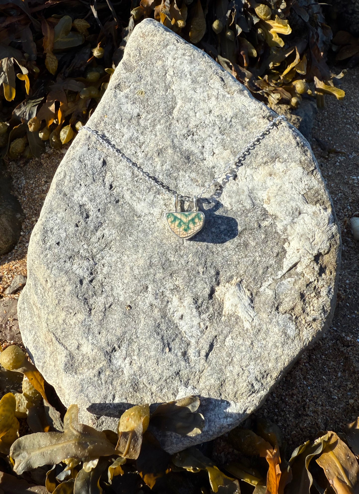 Sea Pottery Necklace- Green