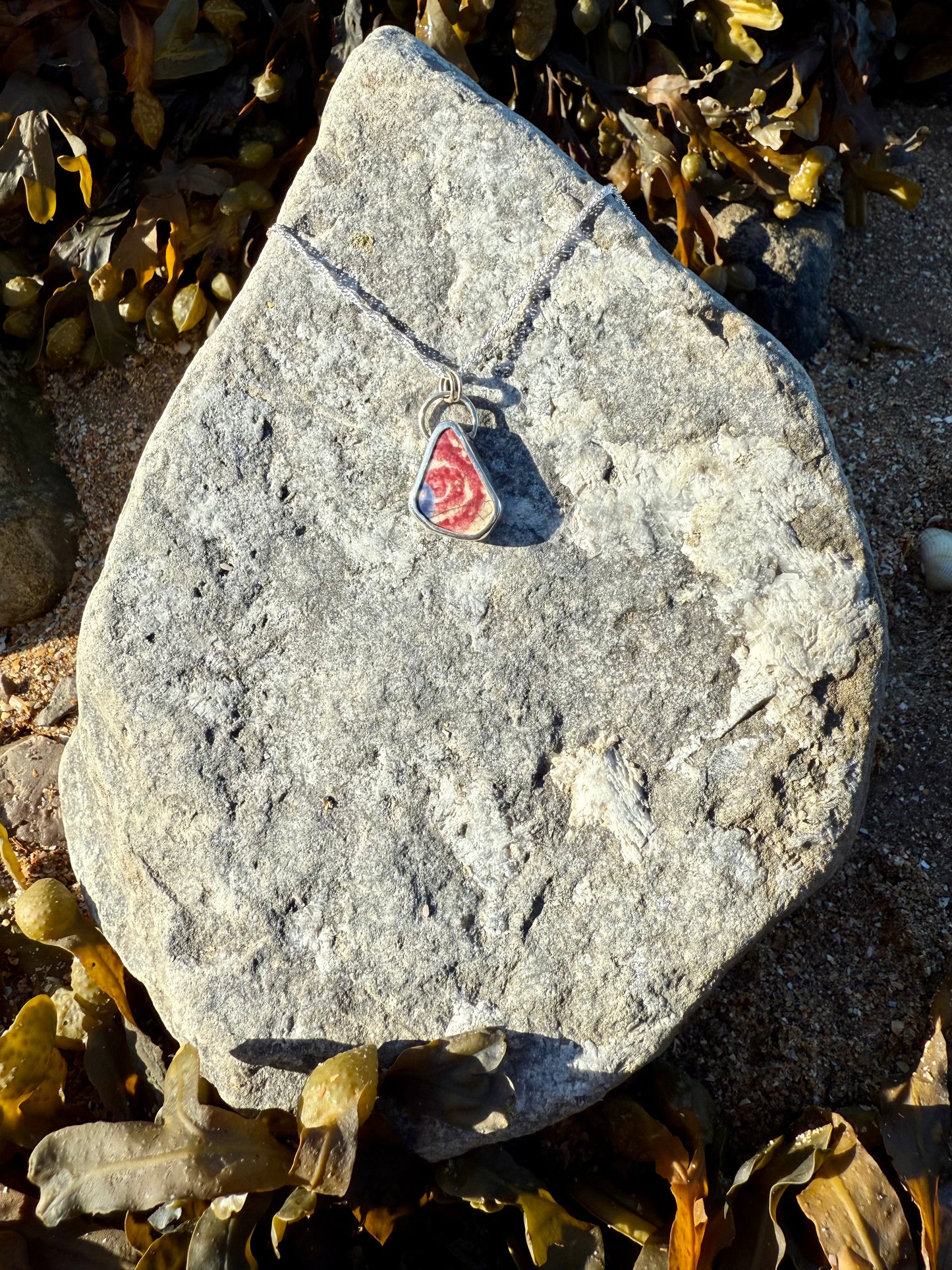 Sea Pottery Necklace - Pink