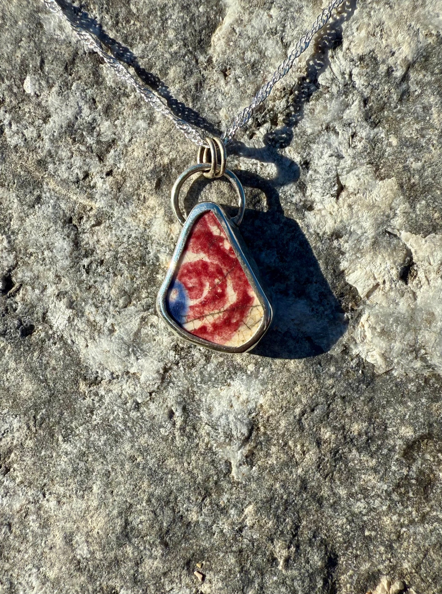 Sea Pottery Necklace - Pink